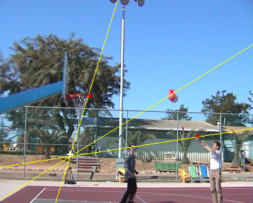 Basketball: epipolar geometry, camera 2