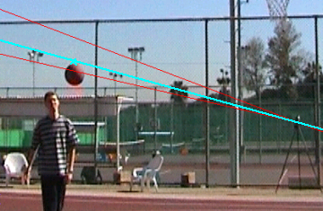 Basketball: subframe time shift, camera 1