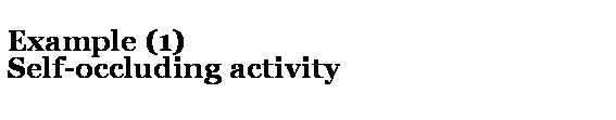 Text Box:  
Example (1) 
Self-occluding activity
