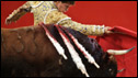 Bullfight at the San Fermin festival in Pamplona, northern Spain