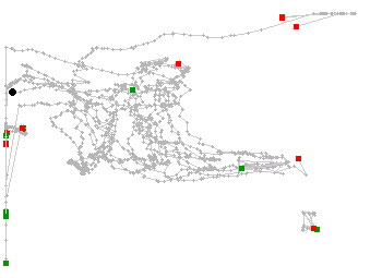 Hall: trajectories from camera 1